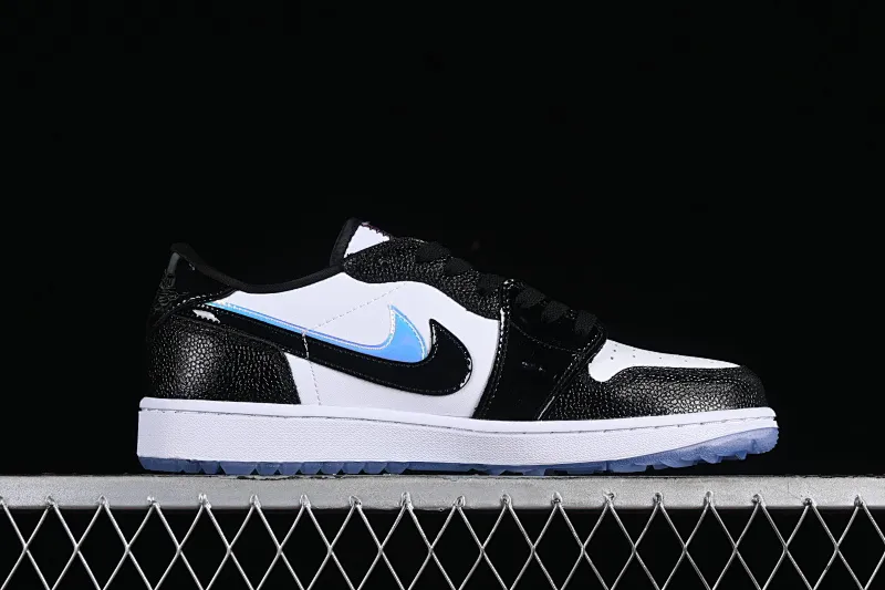 All categories Air Jordan Jordan series basketball shoes Air Jordan 1 Low Z version Air Jordan 1 Low Golf AJ1 Joe 1 new golf version laser patent leather black double hook FZ4159-100